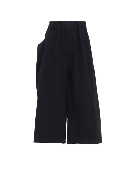 COTTON TWILL GARMENT DYE RIGHT SIDE DRAPE PANTS