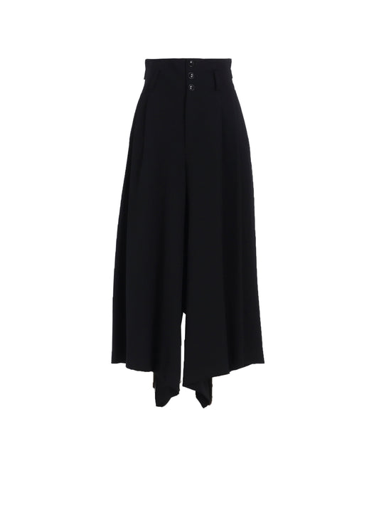 WOOL GABARDINE WIDE PANTS