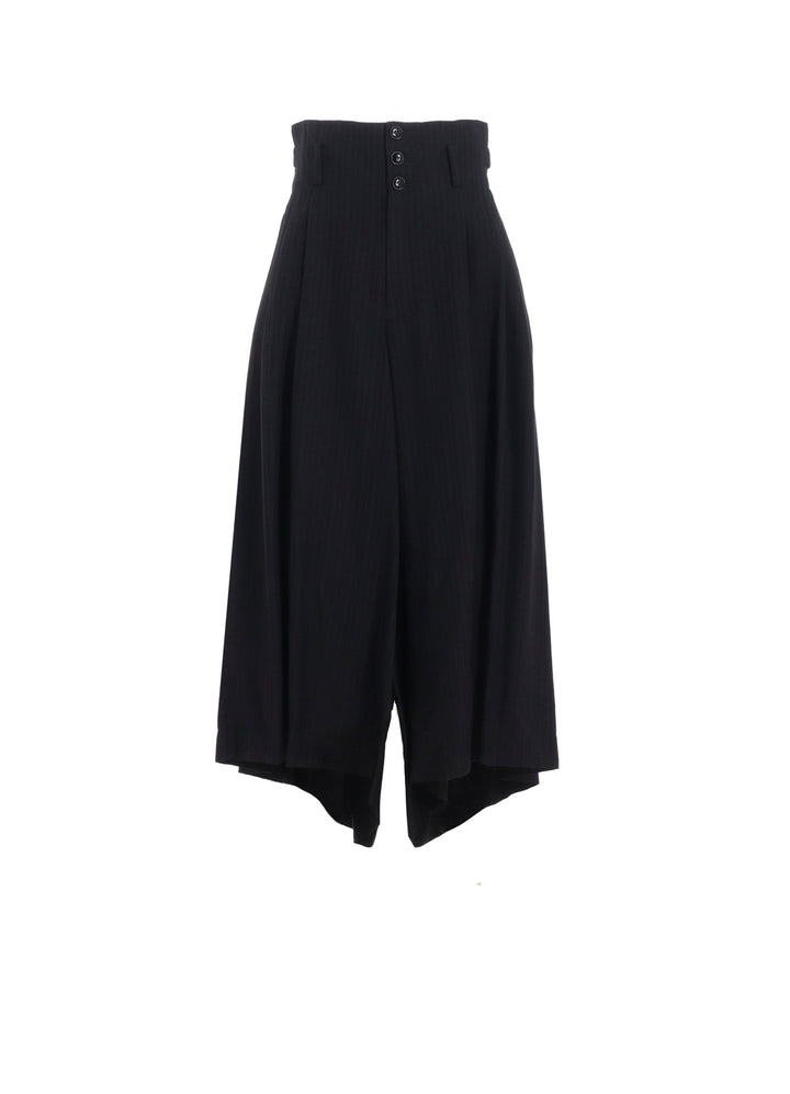 VISCOSE TWEED STRIPE WIDE PANTS