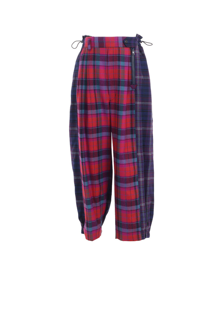PLAID PANEL PANTS B
