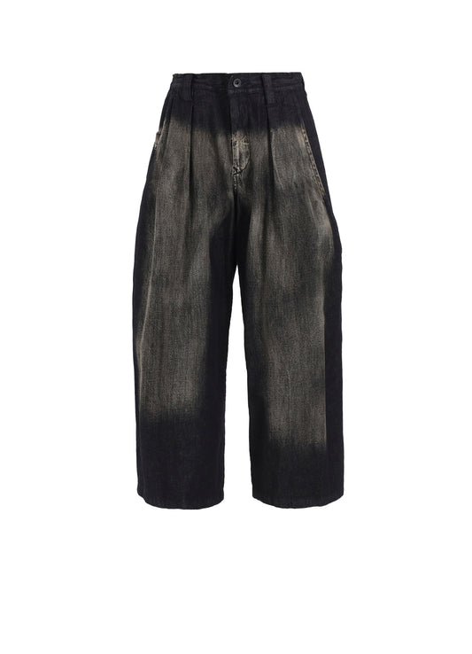 SPOTTED DENIM FRONT BIG POCKET PANTS