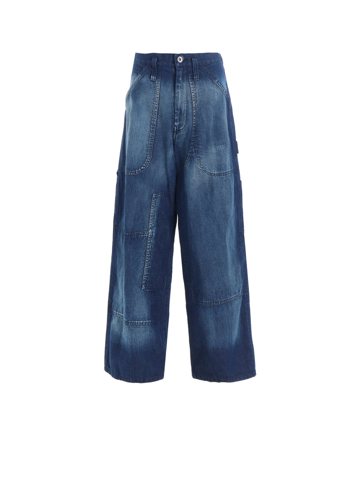 SPOTTED DENIM WORK PANTS