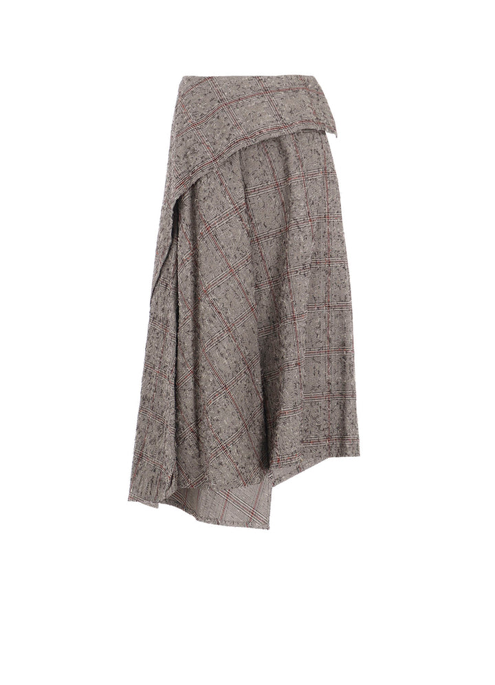 NEEDLE-PUNCHED ASYMMETRIC SKIRT