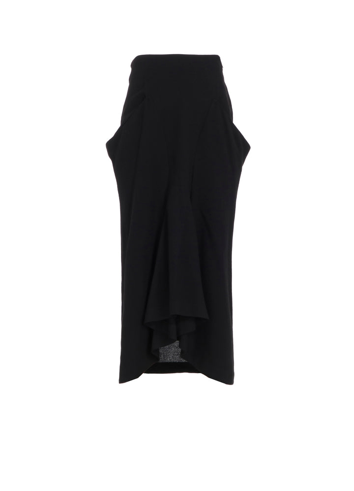 W/RY WASHER PROCESSED GAUZE DROP SKIRT