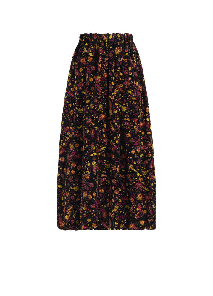 FLOWER PRINT BALLOON SKIRT