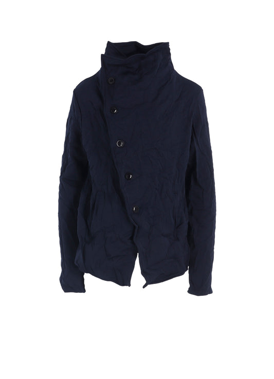 WRINKLE-EFFECT ASYMMETRIC JACKET