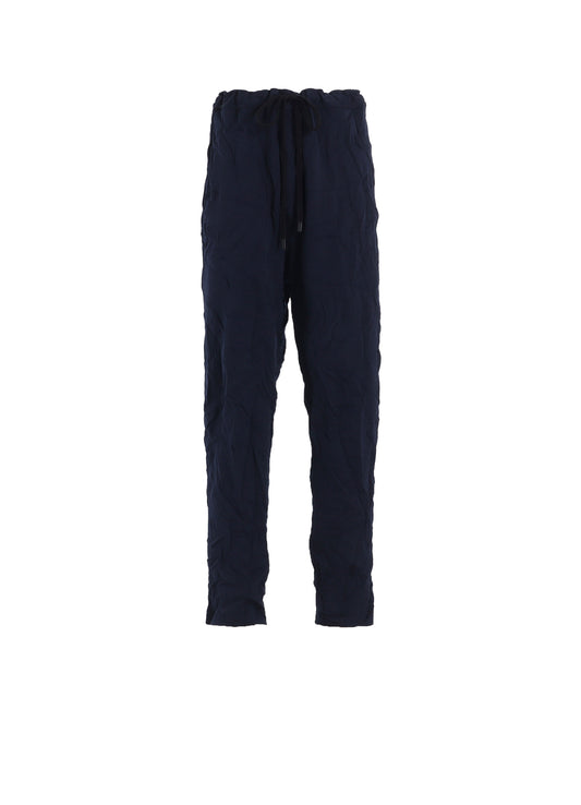 WRINKLE-EFFECT TAPERED PANTS