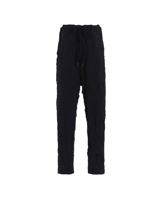 WRINKLE-EFFECT TAPERED PANTS