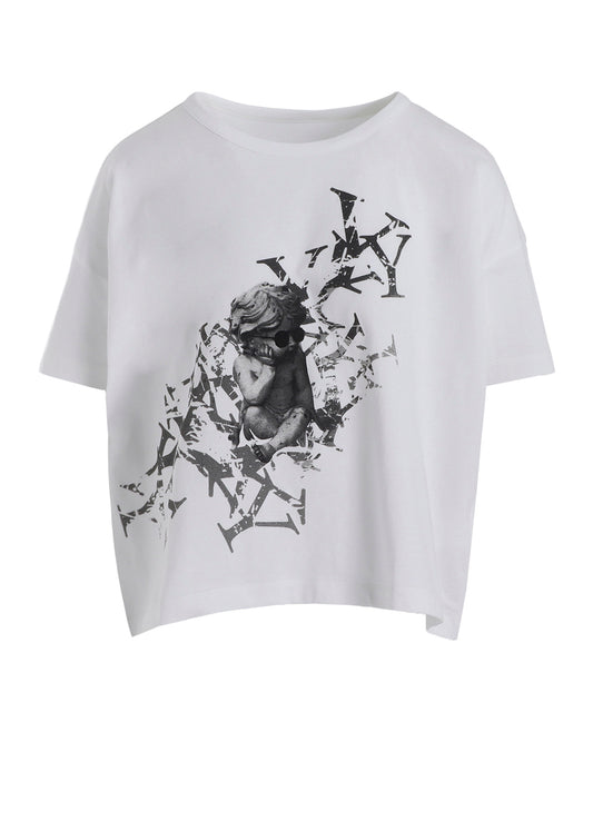 ANGEL PRINT HALF SLEEVE T