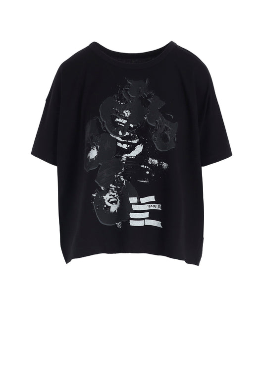 FLOWER PRINT HALF SLEEVE T