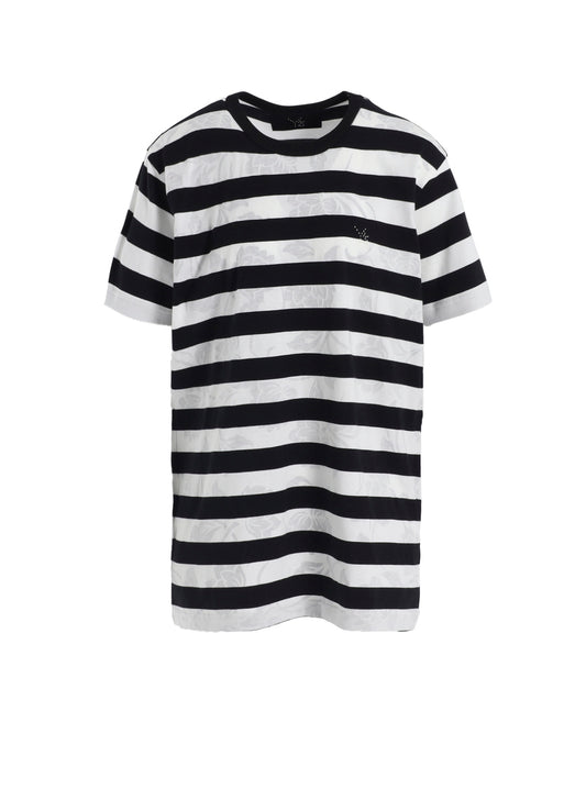 FLOWER PRINT/STRIPE Y'S STITCH T