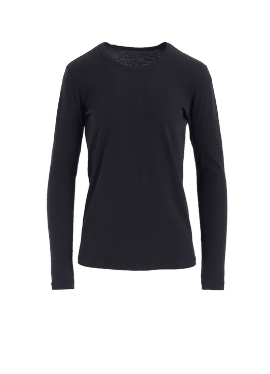 HARD-TWISTED JERSEY ROUND NECK LONG SLEEVE T