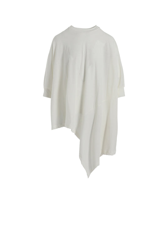 HARD-TWISTED JERSEY ASYMMETRIC DOLMAN T