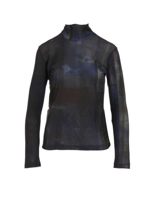 LYOCELL SMOOTH HIGH NECK SLEEVE T