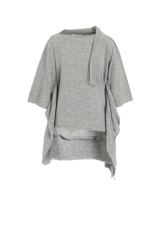 W/NY JERSEY DOLMAN SLEEVE RIBBON PULLOVER