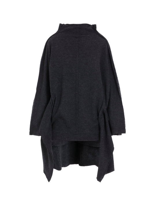 W/NY JERSEY DOLMAN SLEEVE HIGH NECK PULLOVER