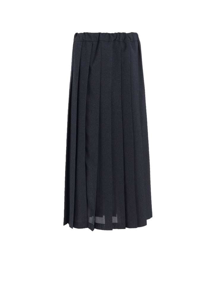 LENO CLOTH HOUNDSTOOTH PLETED SKIRT