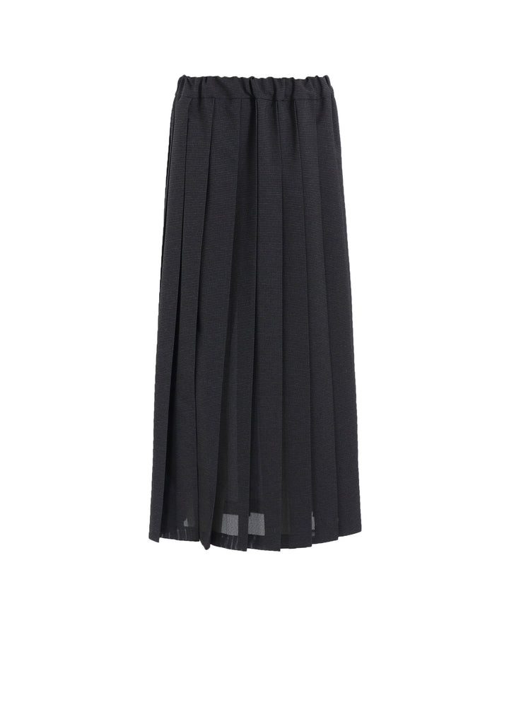 LENO CLOTH HOUNDSTOOTH PLETED SKIRT