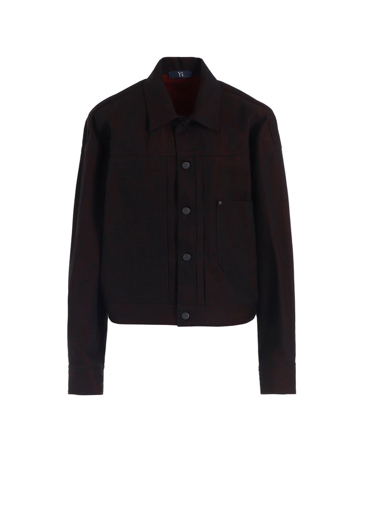 RED BACK SIDE DENIM JACKET