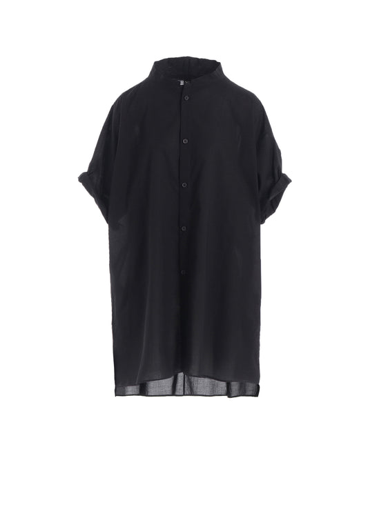 COTTON LAWN ROLLED-UP HALF SLEEVE BLOUSE