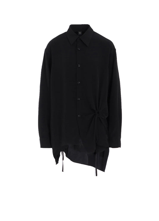 CREPE de CHINE CIRCLE GATHERED  BLOUSE