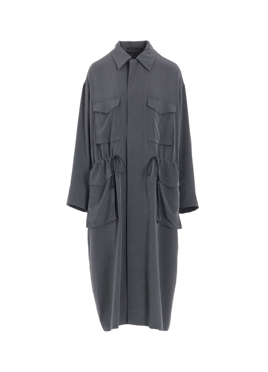 CREPE de CHINE 4-POCKET LONG DRESS