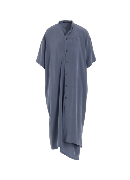 CREPE de CHINE HALF SLEEVE BOX SHIRT DRESS