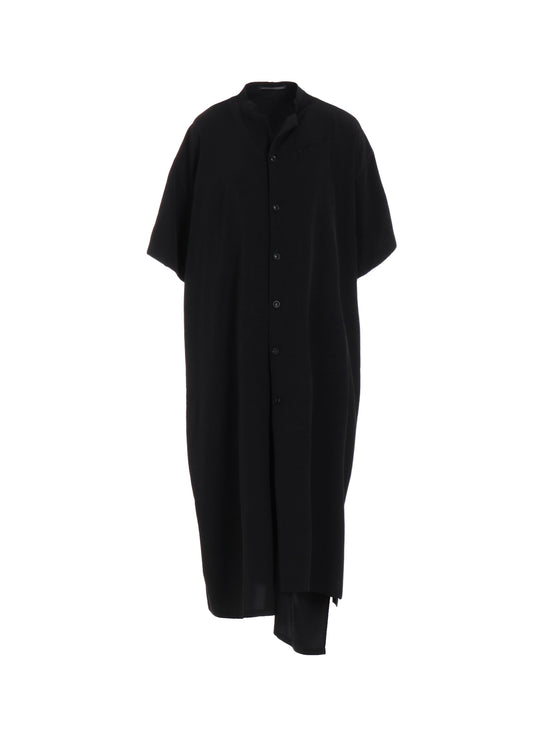 CREPE de CHINE HALF SLEEVE BOX SHIRT DRESS