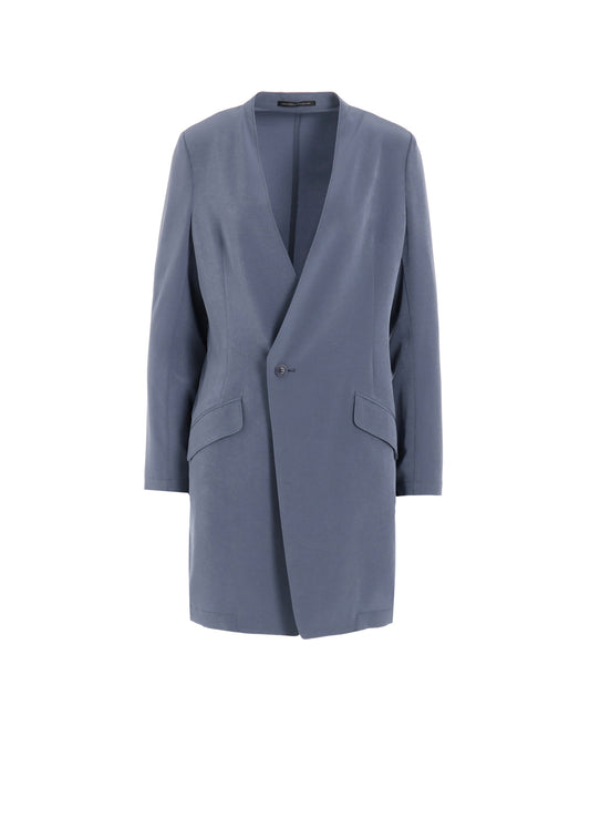 CREPE de CHINE COLLARLESS JACKET