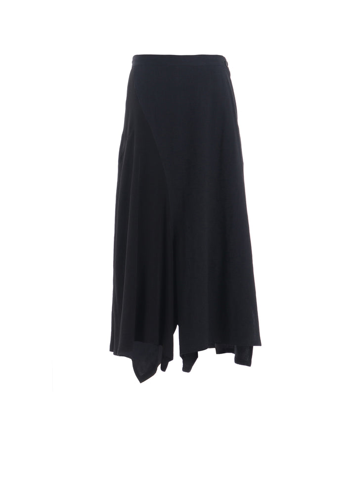 CREPE de CHINE/6oz DENIM RIGHT DART FLARE PANTS