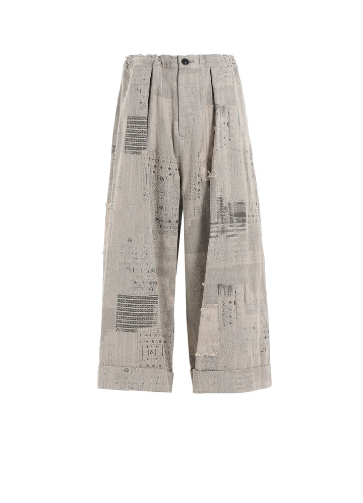 PATCHWORK JQ FRONT TUCKED PANTS