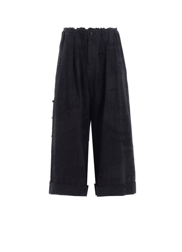 PATCHWORK JQ FRONT TUCKED PANTS