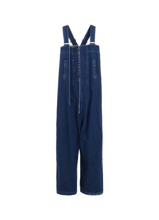 SPOTTED DENIM OVERALLS