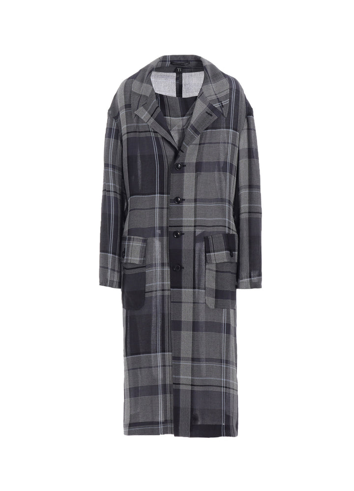 GAUZE PLAID BIG JACKET