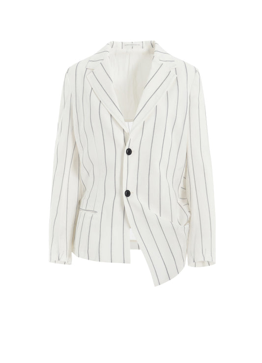 WASHER STRIPE LEFT SIDE DROPPED JACKET
