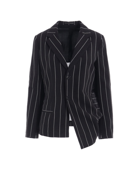 WASHER STRIPE LEFT SIDE DROPPED JACKET