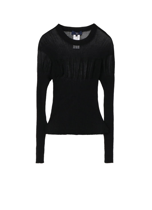 SHEER RIBBED KNIT