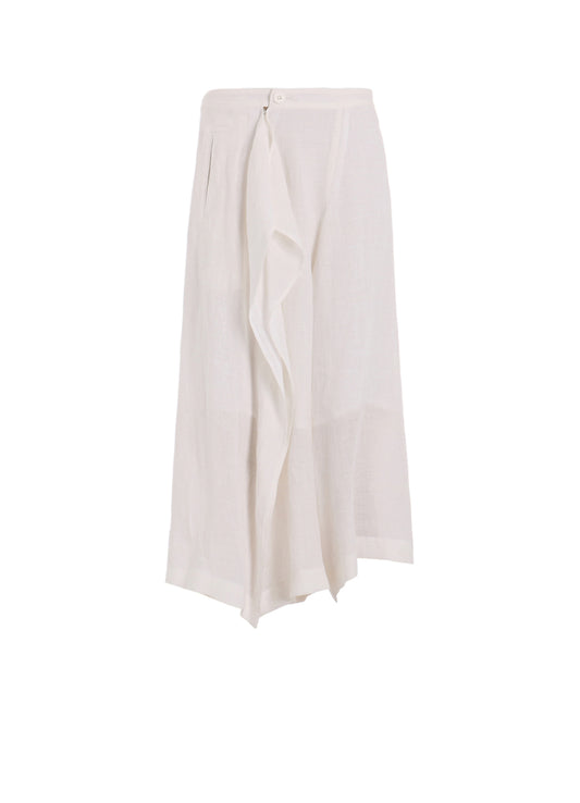 LINEN UNTWISTED LAWN SKIRT PANTS