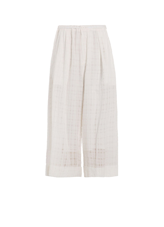 PLAID FRONT TUCKED MACKIN PANTS
