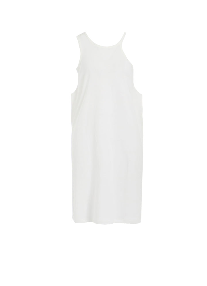 Y'S LOGO COTTON SLEEVELESS OP