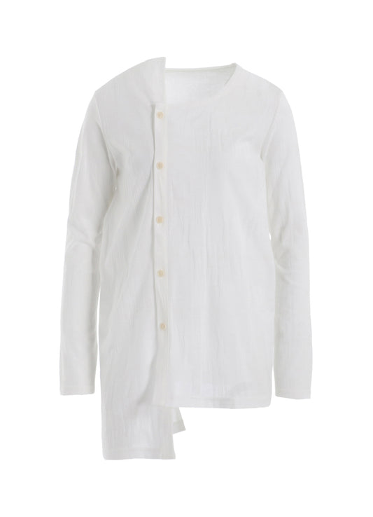 BRUSH MARK LINKS UNEVEN CARDIGAN
