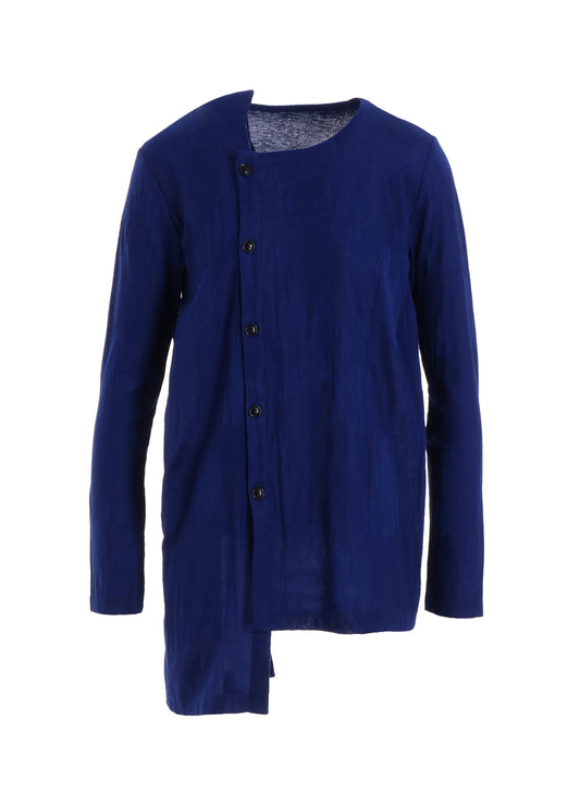 BRUSH MARK LINKS UNEVEN CARDIGAN