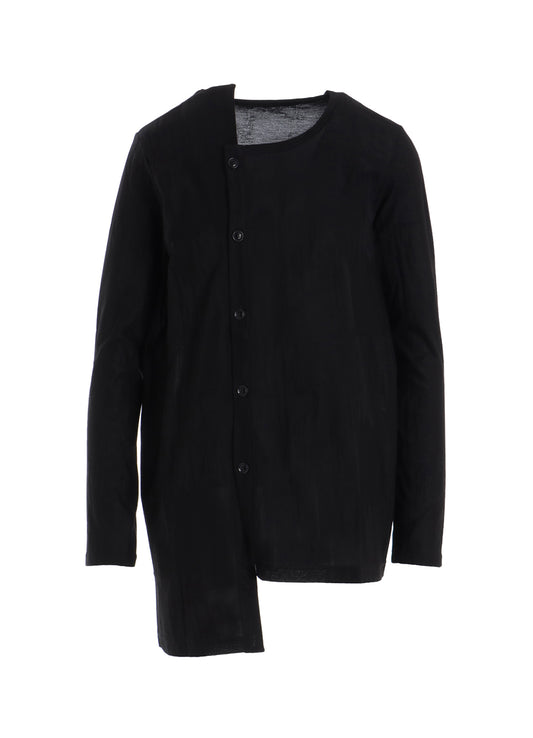 BRUSH MARK LINKS UNEVEN CARDIGAN