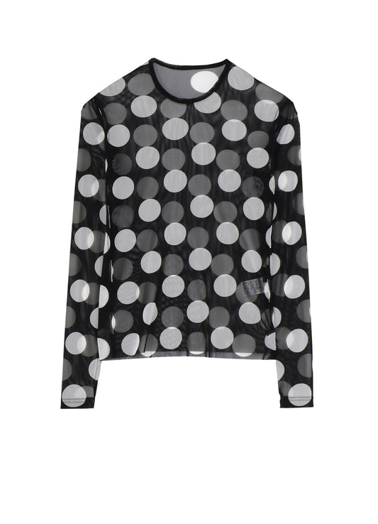 POLKA DOTS TULLE CREWNECK T