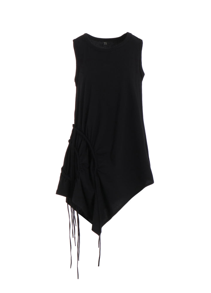 COTTON JERSEY CHAIN STITCH SLEEVELESS T