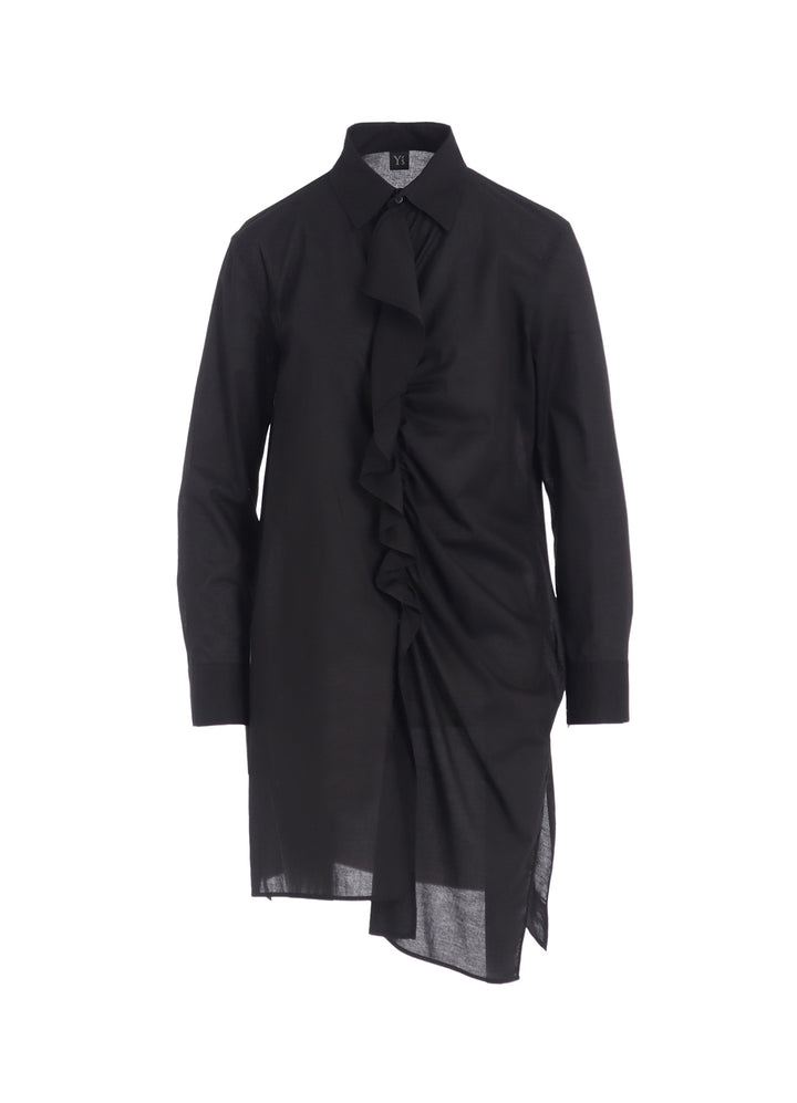 COTTON LAWN FRILL SHIRT