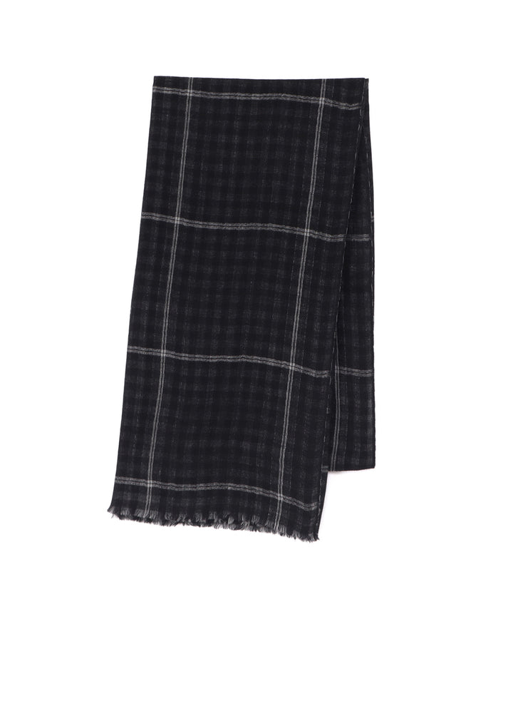 WOOL/SILK PLAID SCARF