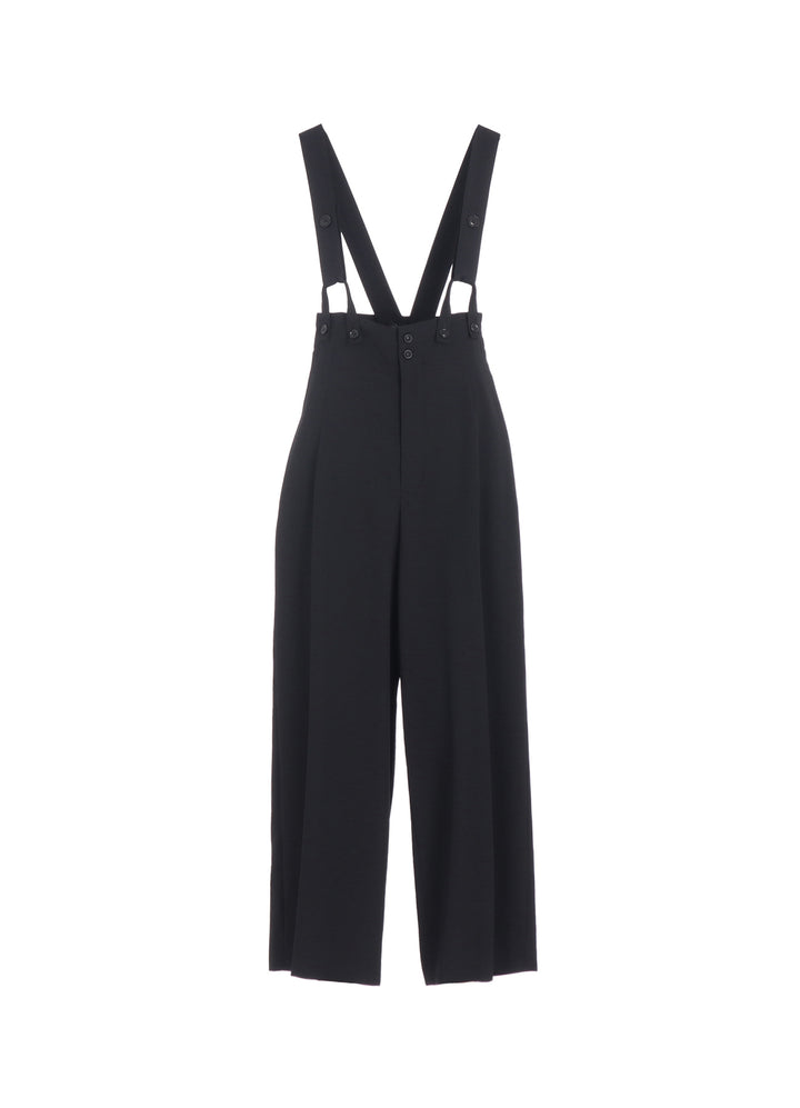 WOOL GABARDINE SUSPENDER PANTS