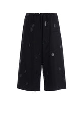 100/2 BROAD DOT PIGMENT PRINT STRING WAIST PANTS