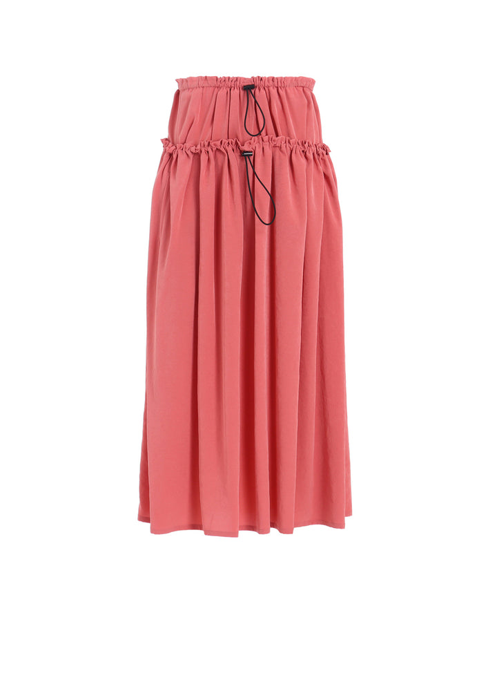 TA/PE CREPE DE CHINE DOUBLE GATHERED SKIRT